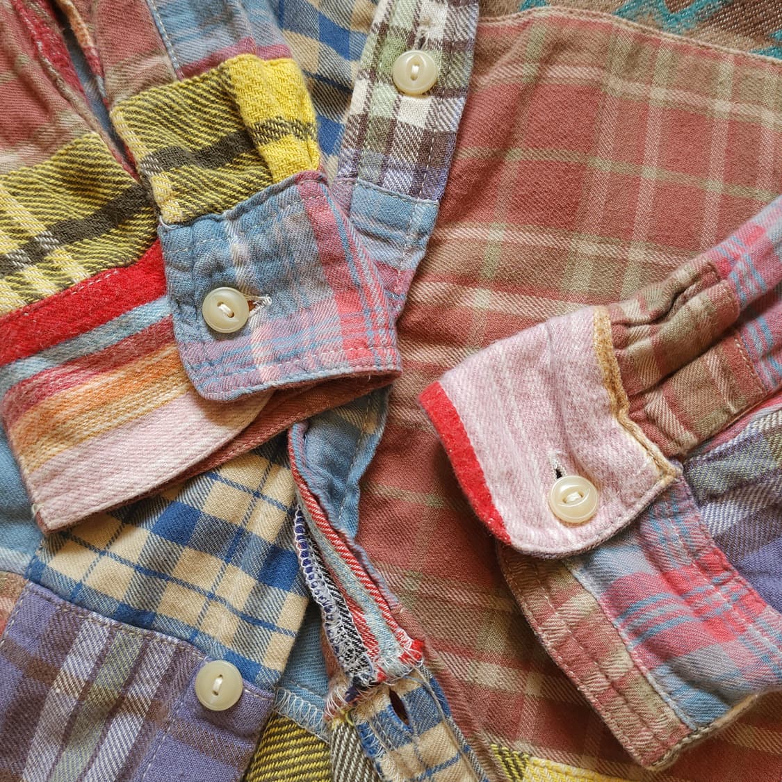 폴로 데님앤서플라이 패치워크 투포켓 체크셔츠 M 상품이미지9