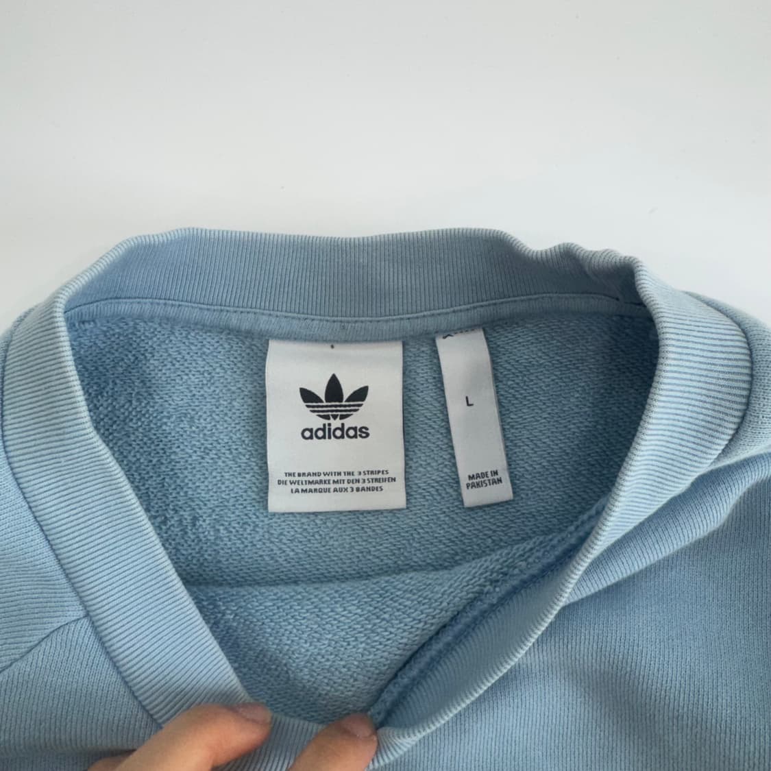 Adidas 아디다스 빅 파이어로고 라이트 블루 맨투맨  상품이미지5