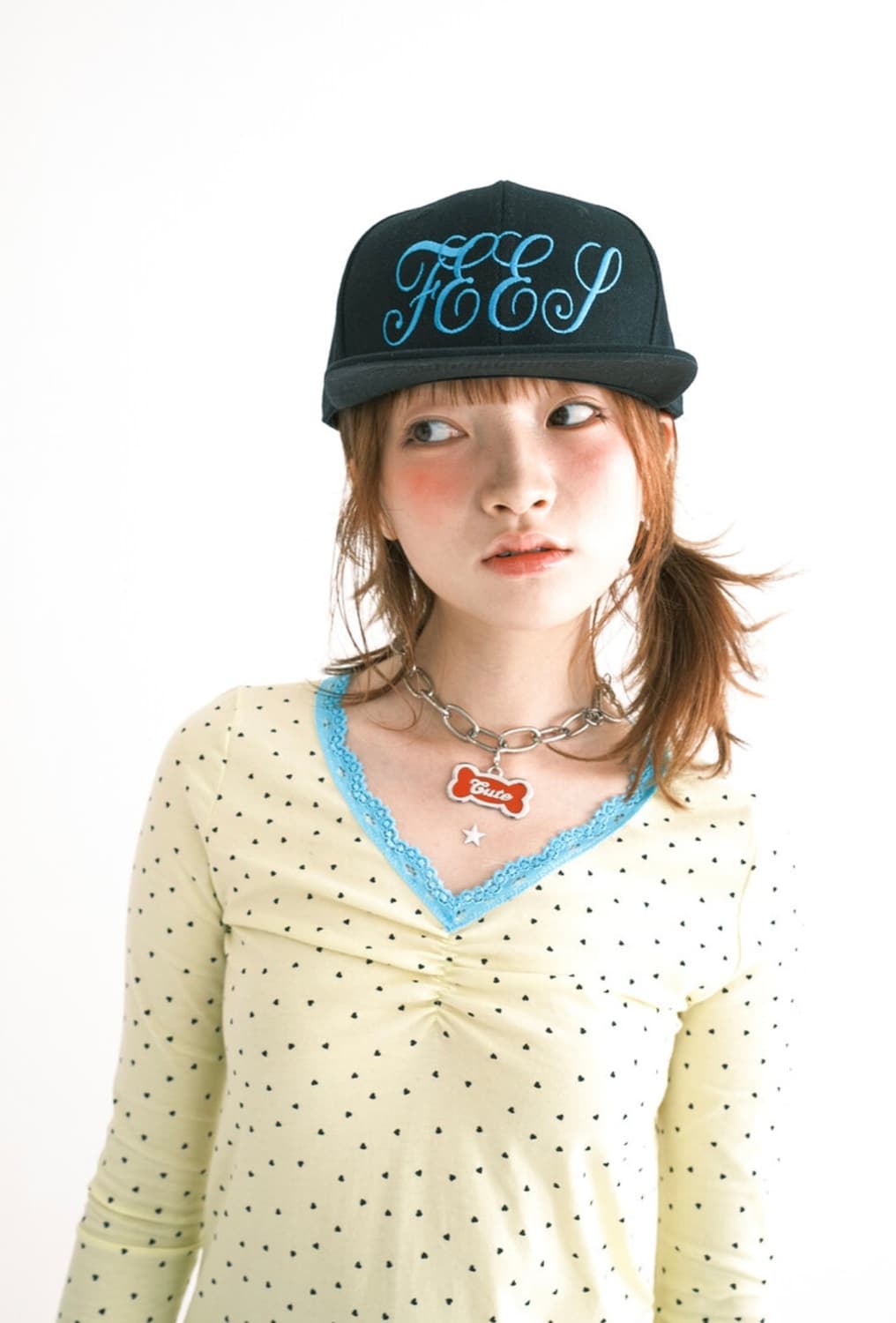 샵페어리 미니 하트 레이스 탑 (레몬) 상품이미지2