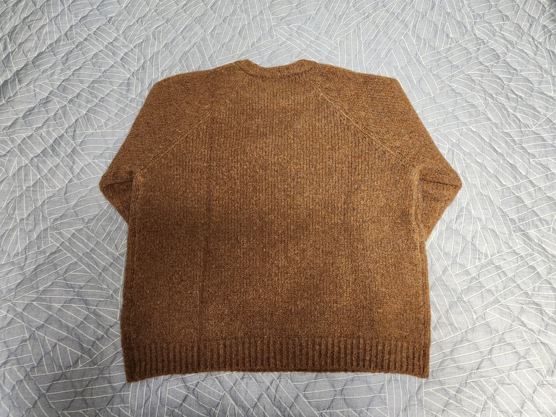 니티드 부클 래글런 크롭 라운드 니트 CAMEL XL 상품이미지2