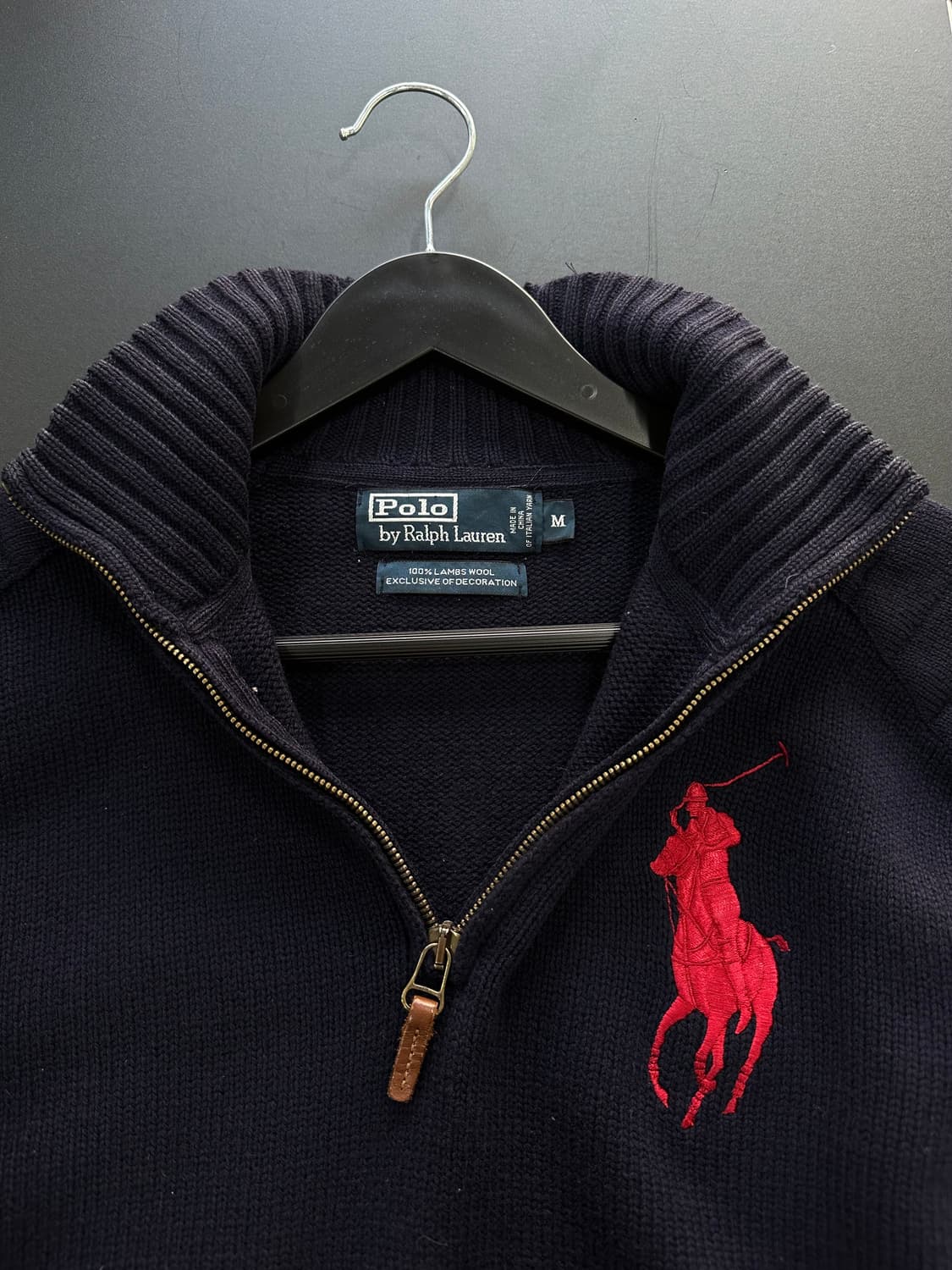 폴로랄프로렌 빅포니 넘버링 암패치 하프니트집업 상품이미지7