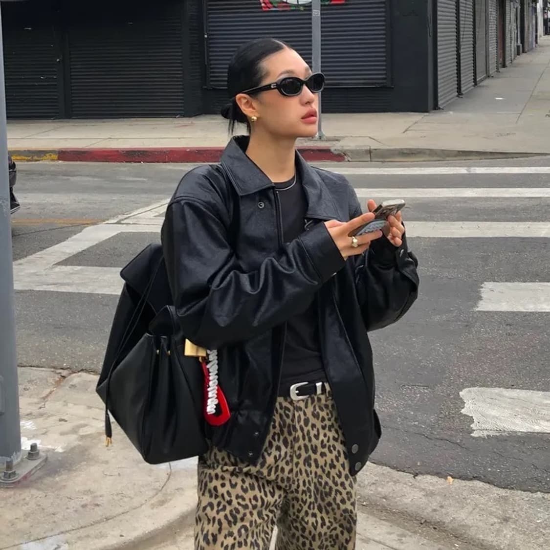 오데스 패디드 레더 점퍼 자켓  상품이미지1