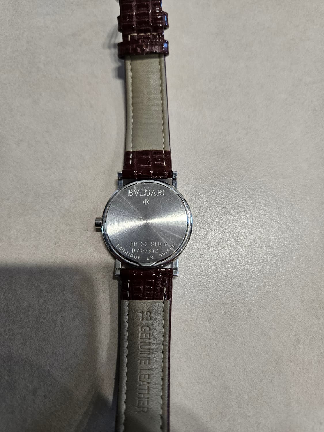 불가리 시계 bb33 브라운 가죽줄 쿼츠 상품이미지3