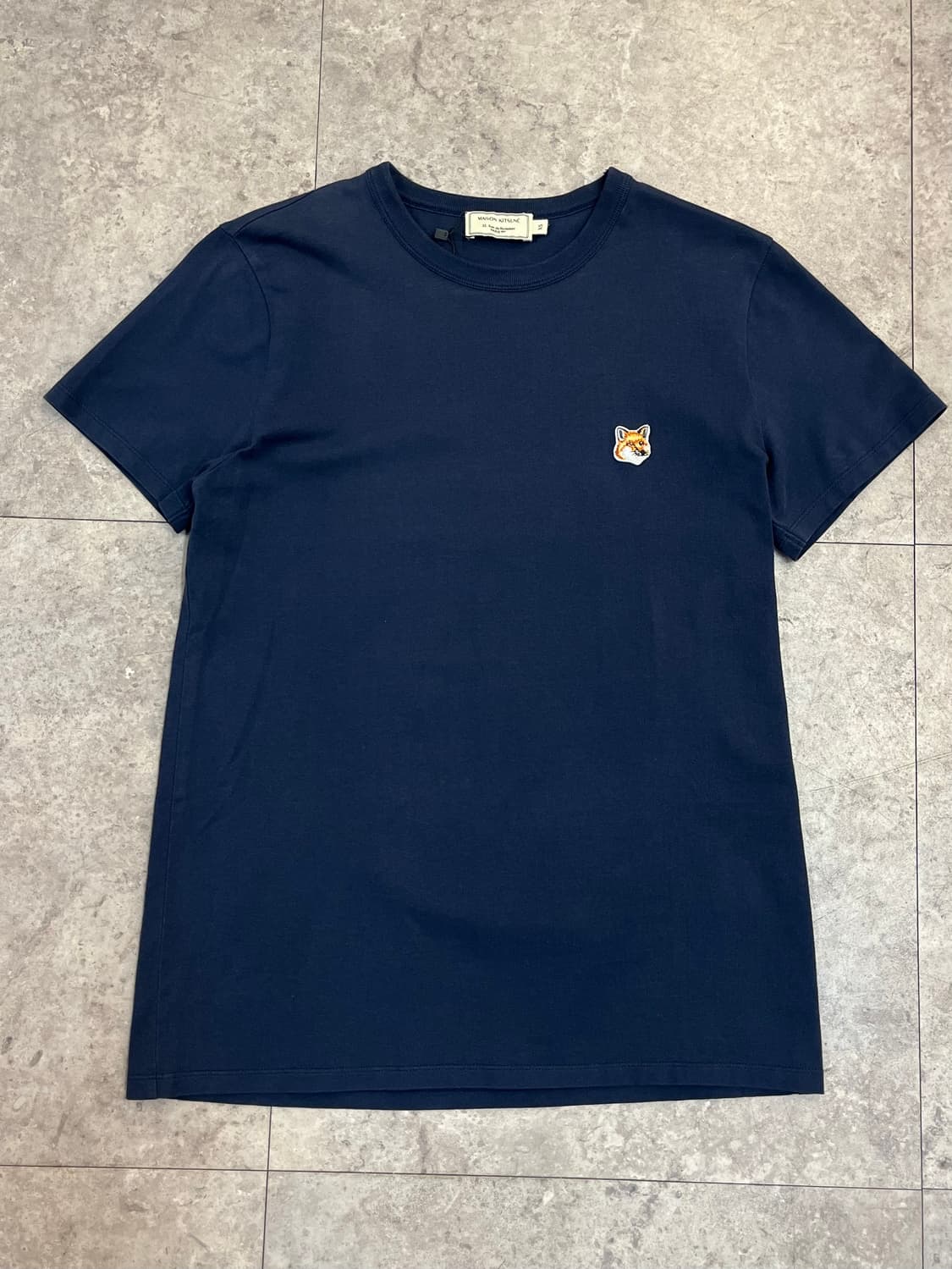 메종키츠네 폭스 헤드 패치 반팔티 네이비 XS #csz3326 상품이미지4