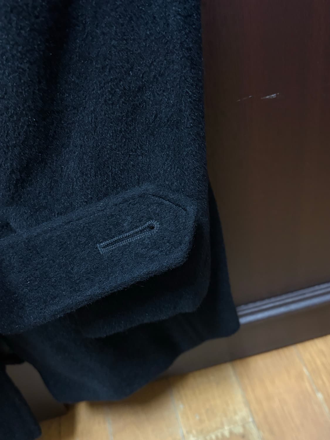 빈티지 블랙 버클 코트 상품이미지3