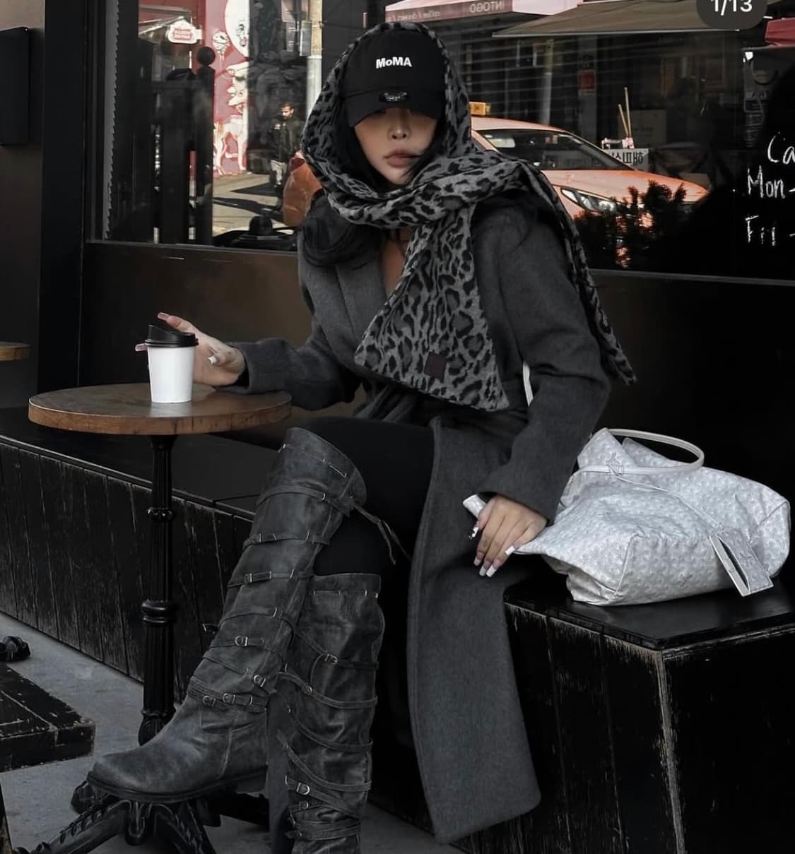 TOH 티오에이치 레오파드 머플러 상품이미지1