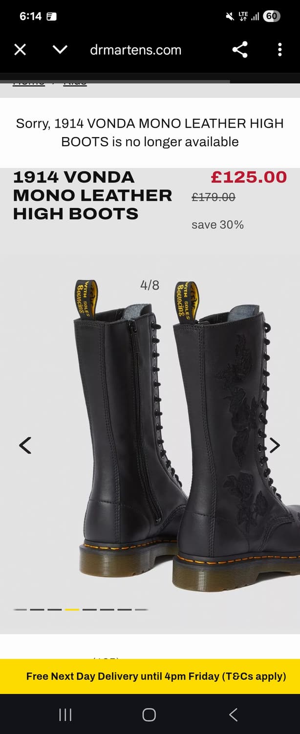 닥터마틴 블랙로즈 부츠 상품이미지6