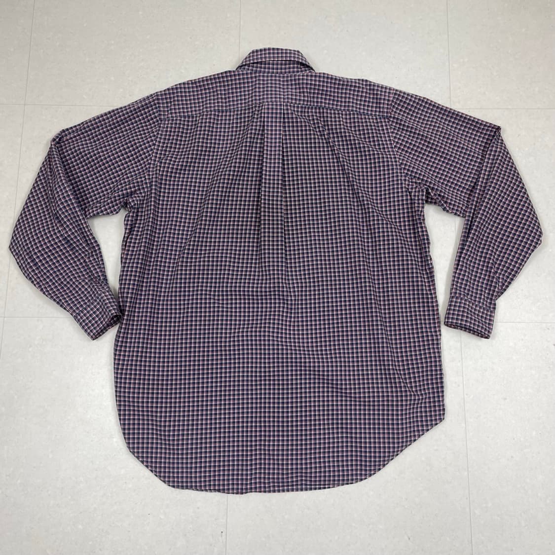 폴로 랄프로렌 네이비 레드 체크 버튼다운 클래식핏 셔츠 L 상품이미지6