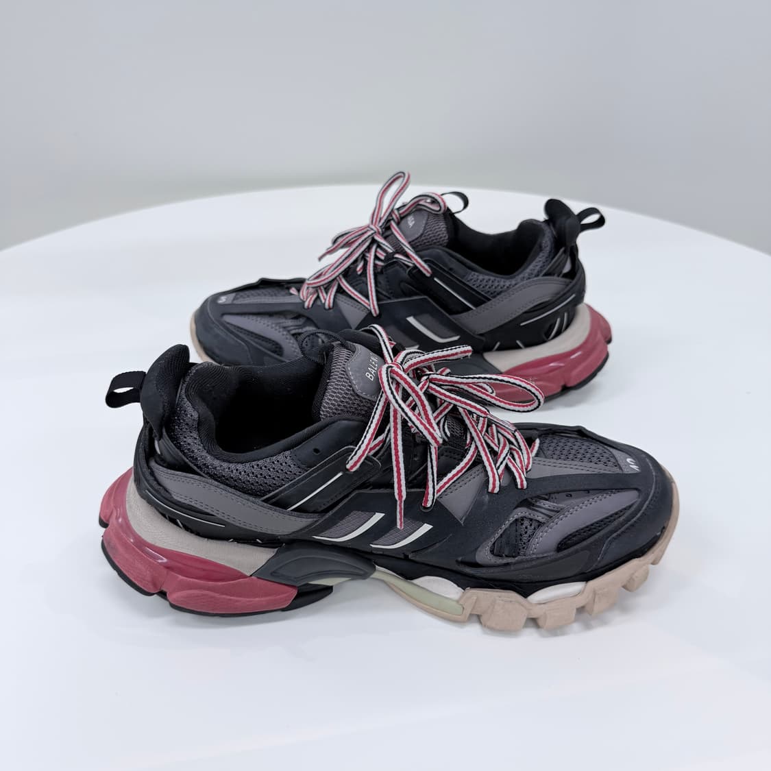 [S급/270] 발렌시아가 트랙 스니커즈 블랙 레드 상품이미지4