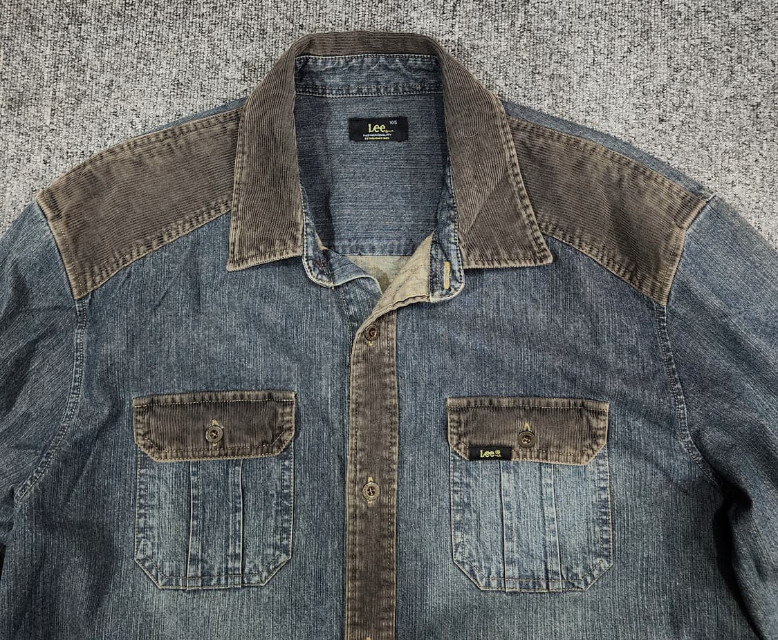 LEE 리 빈티지 90s 코듀로이 투포켓 웨스턴 데님 셔츠 105 상품이미지3