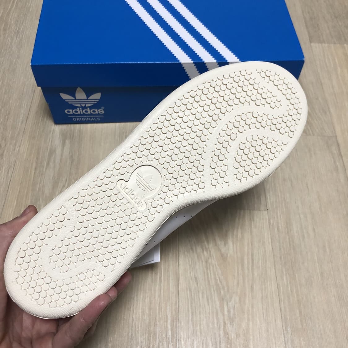 (275) 새상품 아디다스 adidas 스탠스미스 화이트 골드 리얼레더 상품이미지7