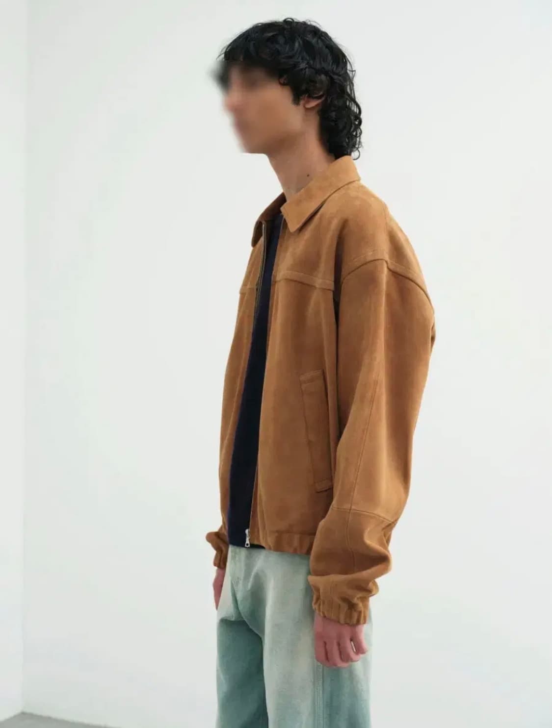 [4] AURALEE 오라리 램 스웨이드 집 블루종 상품이미지4