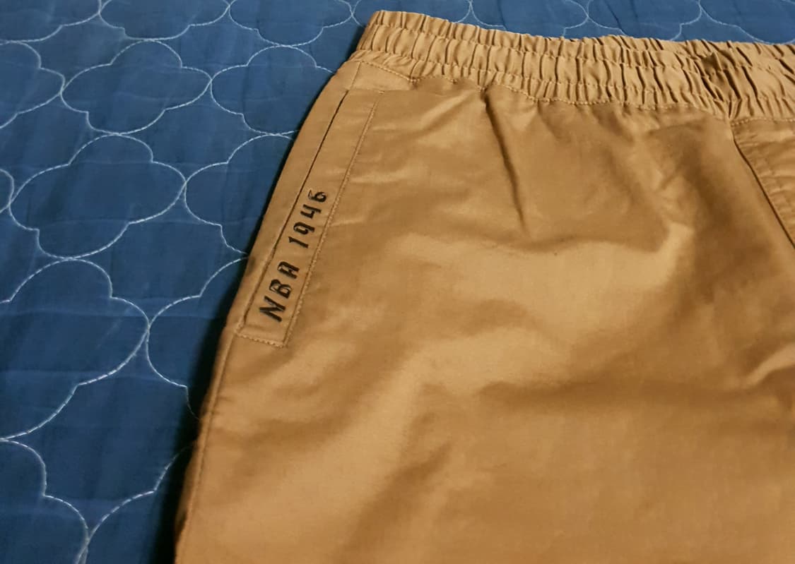 NBA 밴딩 더블니 코튼팬츠 브라운 (30) 상품이미지2