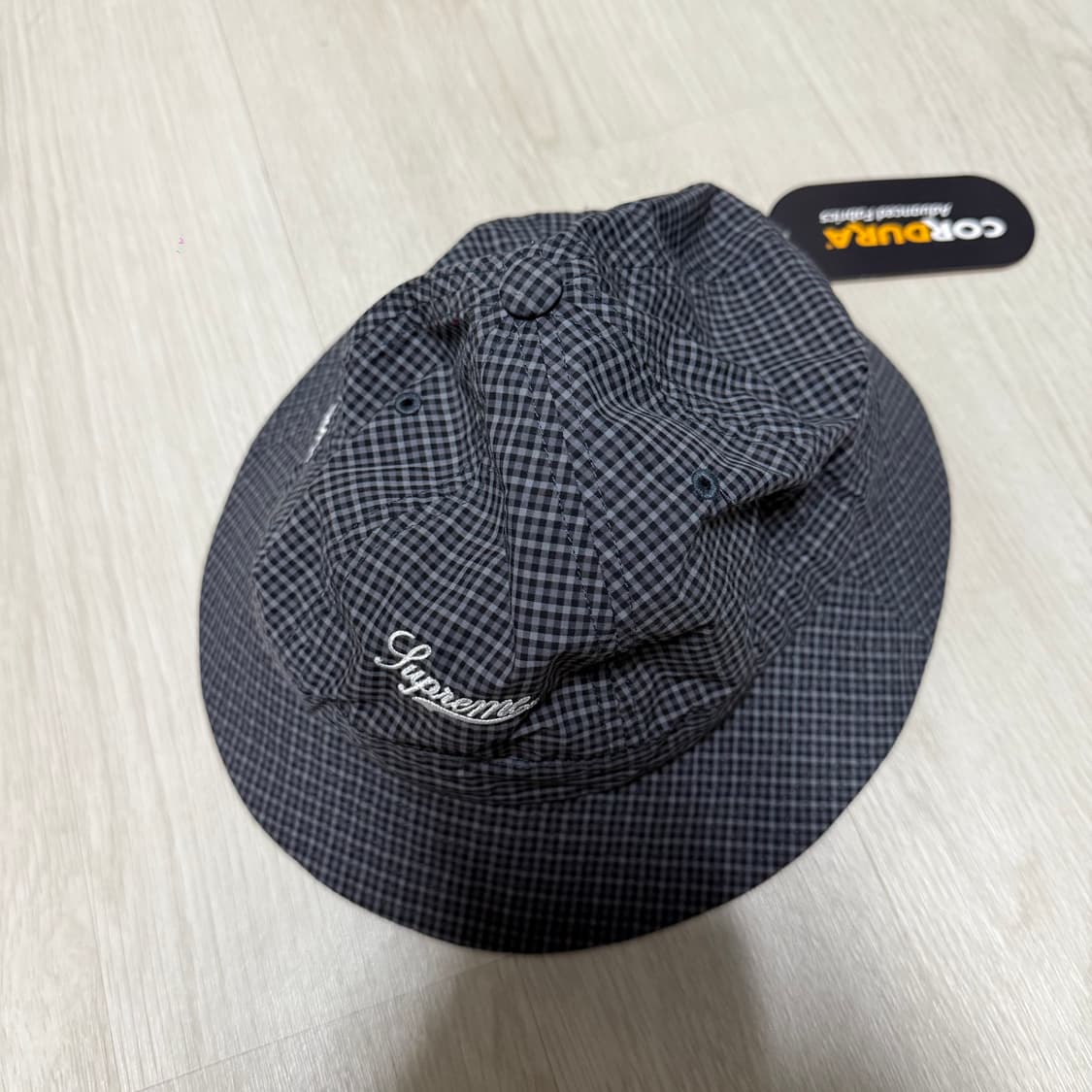 슈프림 코듀라 플레이드 벨 햇 블랙 모자 상품이미지4