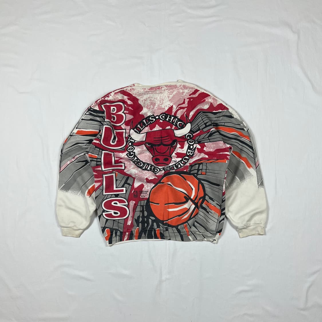 90‘s nba 시카고불스 팀 올프린트 스웻셔츠 맨투맨 상품이미지7