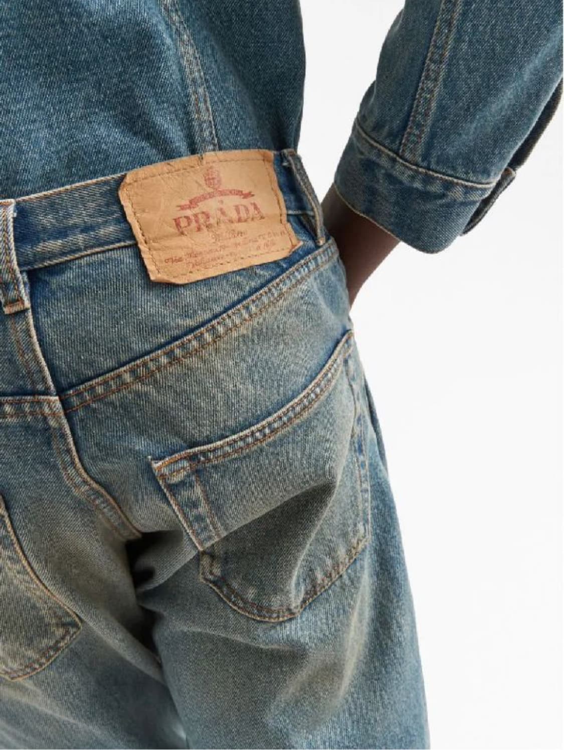프라다 삼각로고 유즈드 데님팬츠 상품이미지5