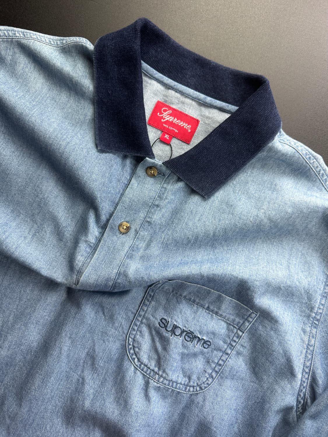Supreme denim polo T-shirts 상품이미지2