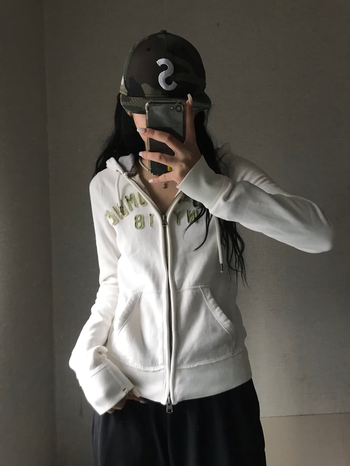 아베크롬비 화이트 후드집업 상품이미지4