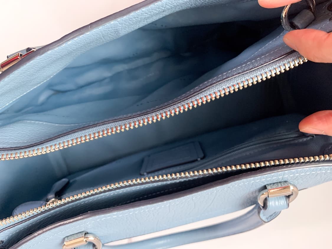 COACH 코치 하늘색 가죽 토트백 상품이미지8