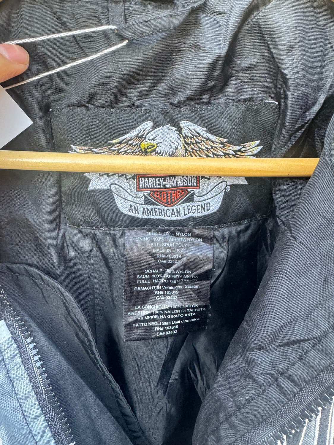 할리데이비슨 빈티지 자수 로고 프린팅 정비공 바람막이 퀄팅 자켓 상품이미지7