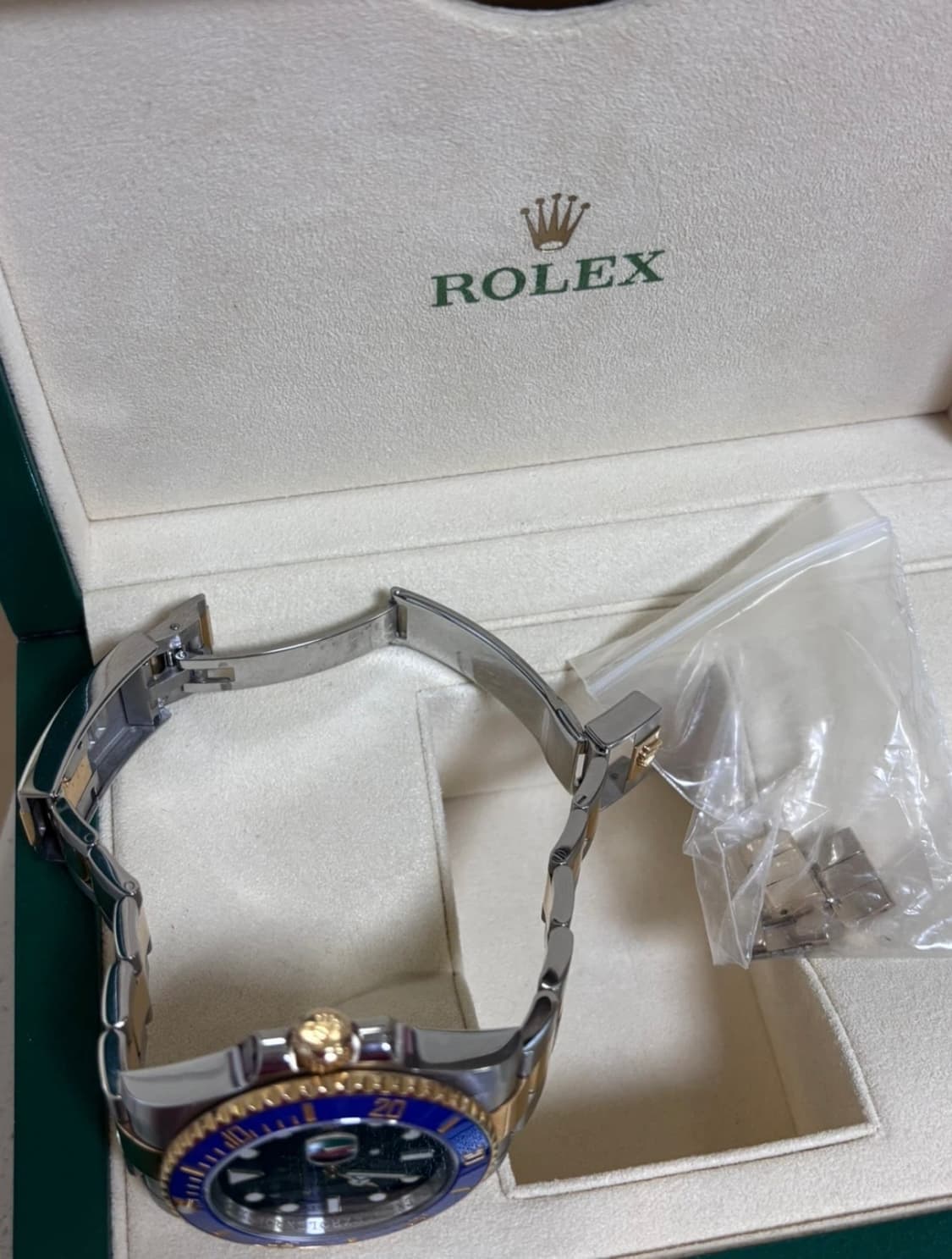[정품] 롤렉스 서브마리너 청콤 콤비 남성 시계 보증서 포함 상품이미지4