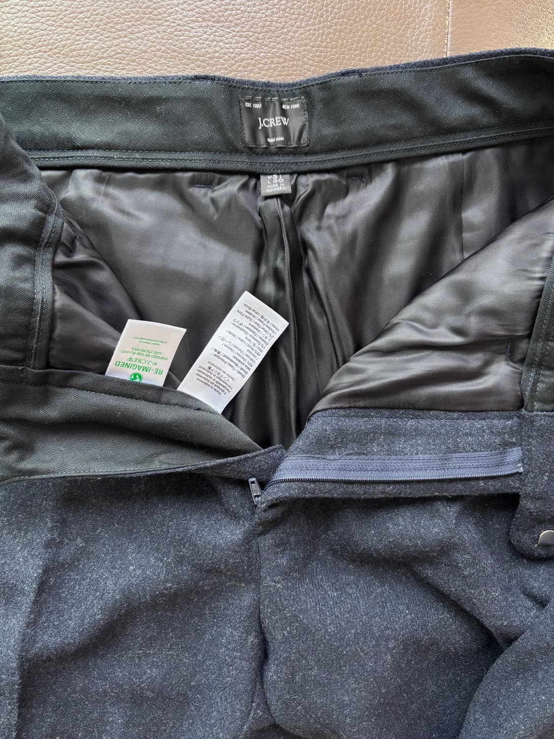 제이크루 클래식핏 울 트라우저 네이비 32 상품이미지3