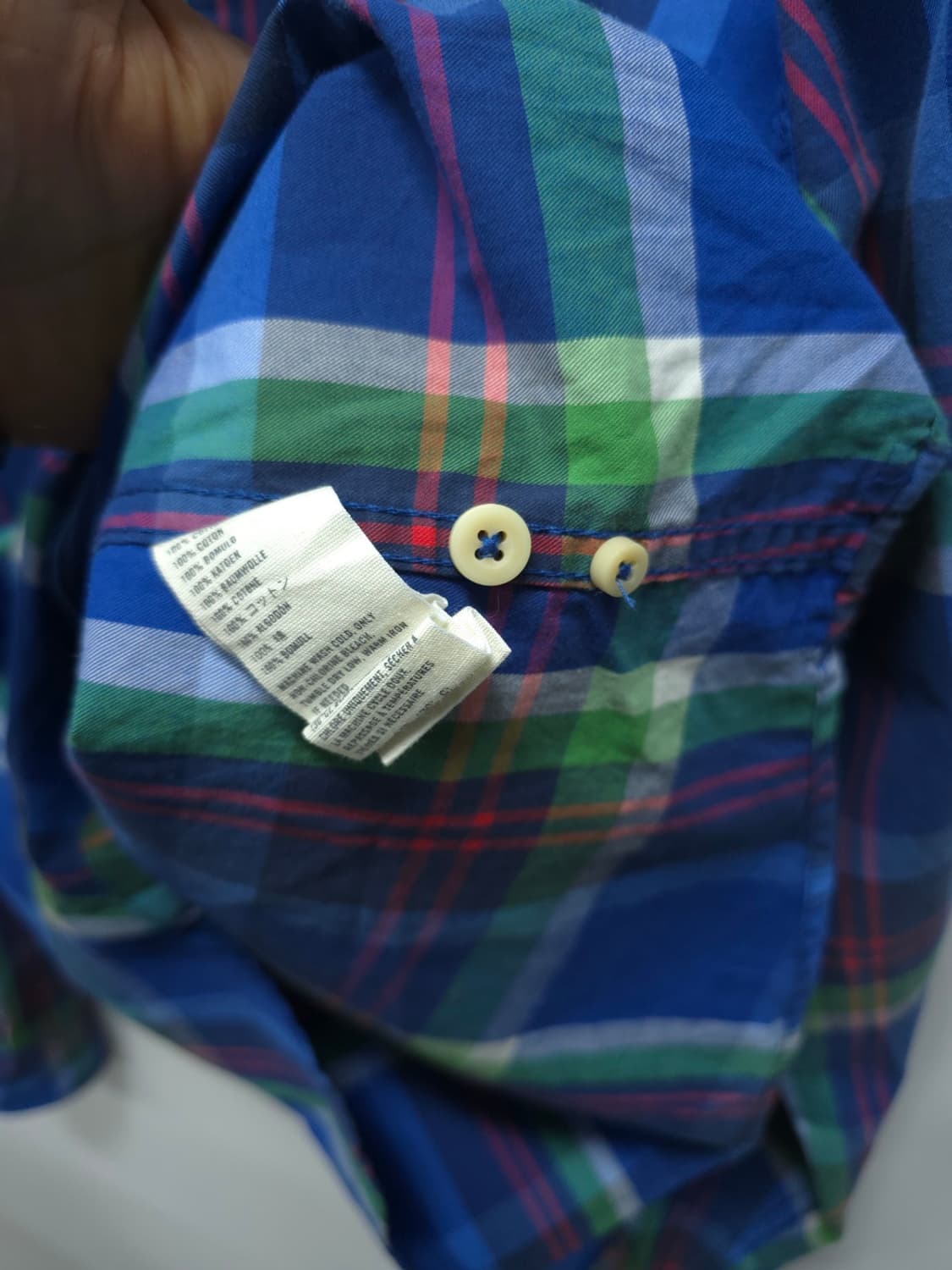 아베크롬비 포겟로고 블루 체크셔츠 (남성95) 상품이미지10