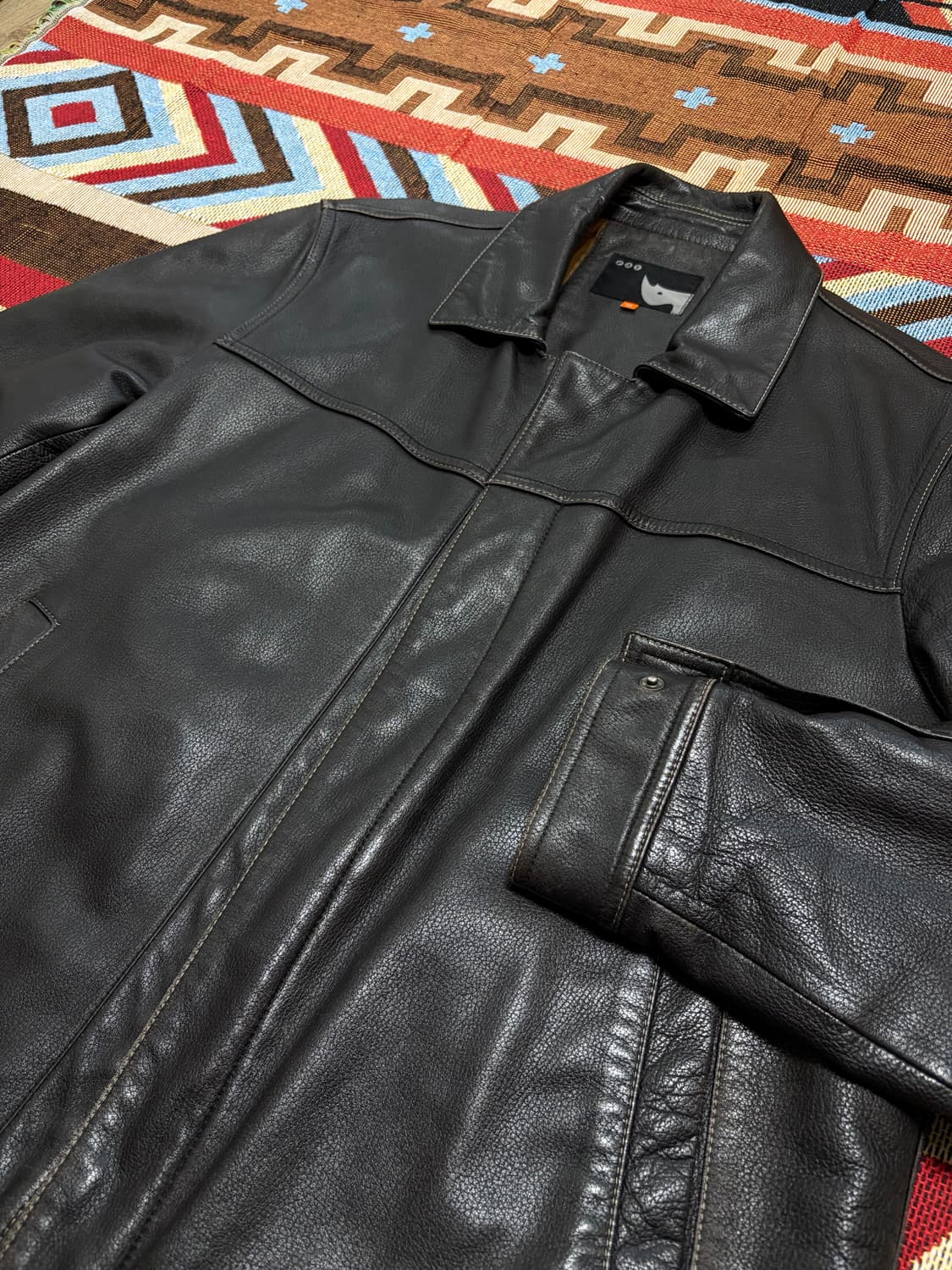 100)PAT 양가죽 자켓 다크브라운 상품이미지4