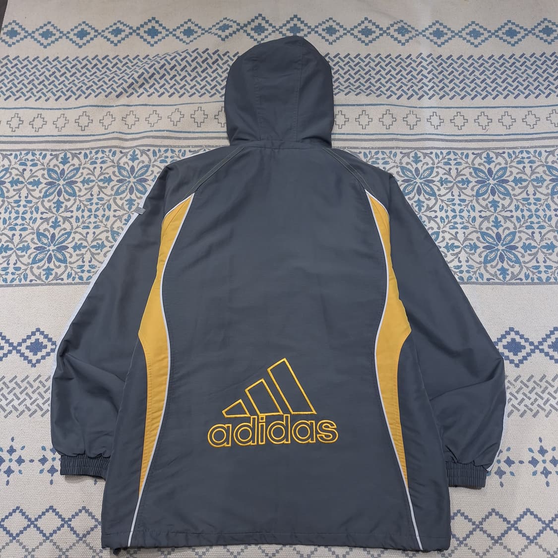 아디다스 태권도 00s 그레이 옐로우 배색 삼선 히든지퍼 바람막이 상품이미지9