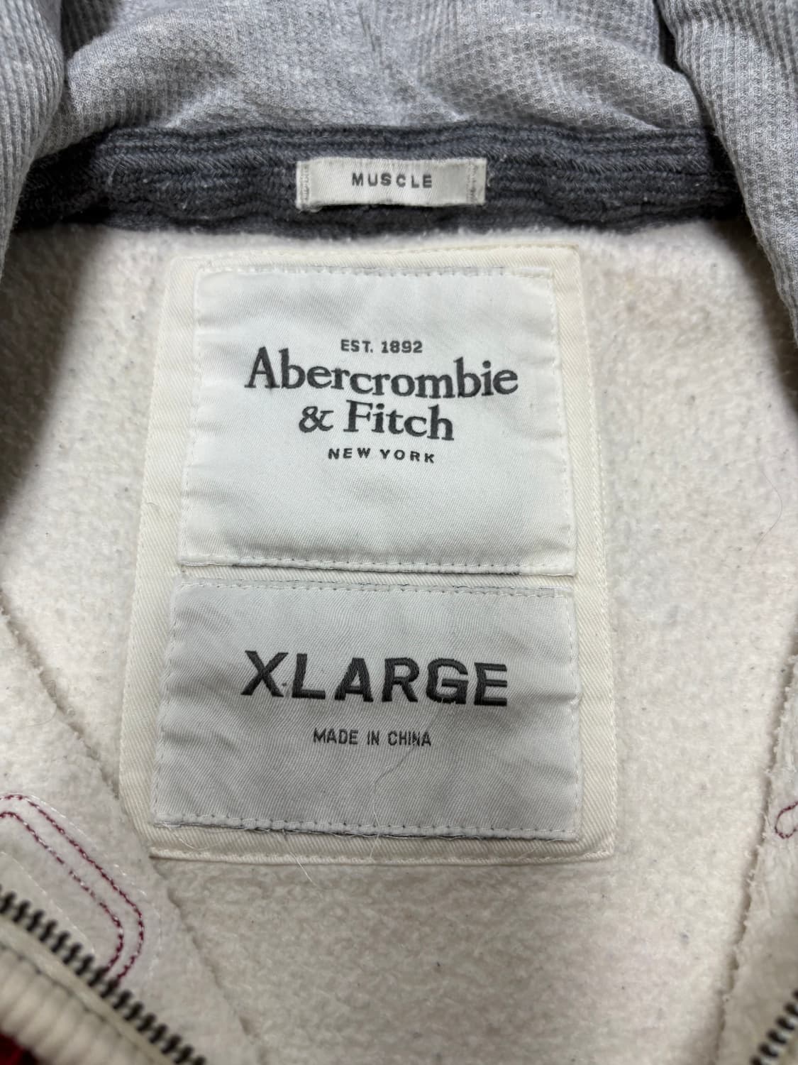 아베크롬비 후드집업 화이트 xl 상품이미지2