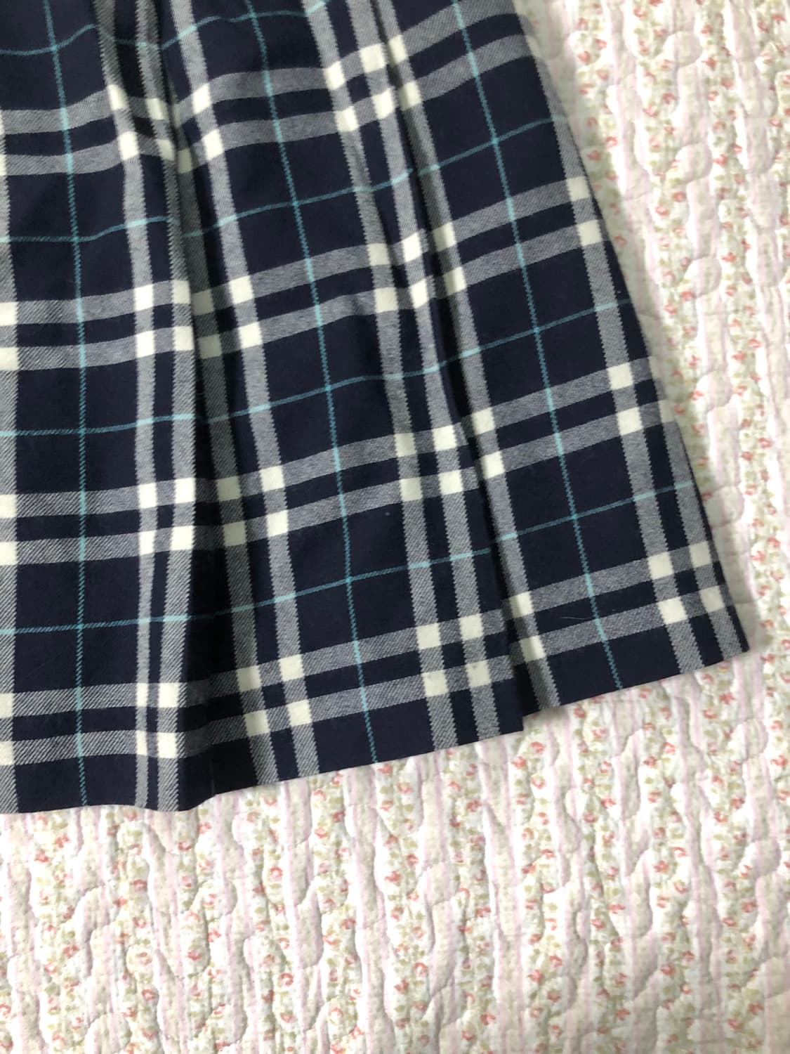 Blue check pleats skirt 상품이미지3