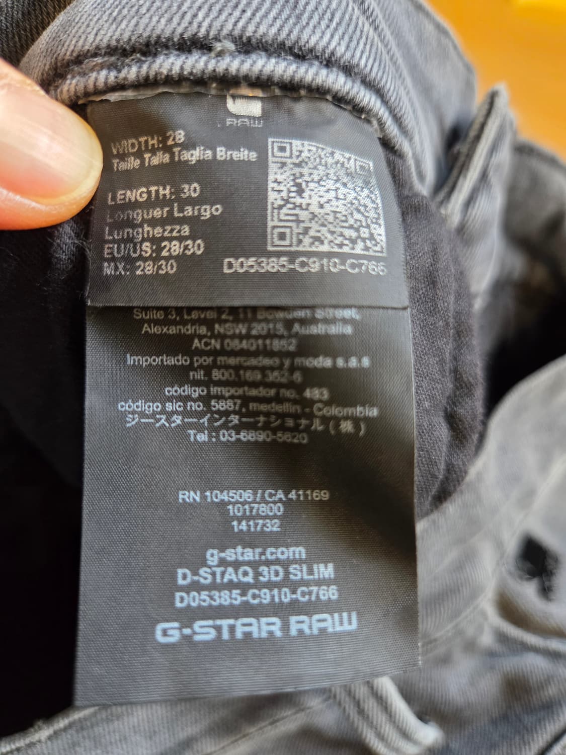 G-Star  STAQ 회색 데님 청바지(W28/L30)남여공용 상품이미지10