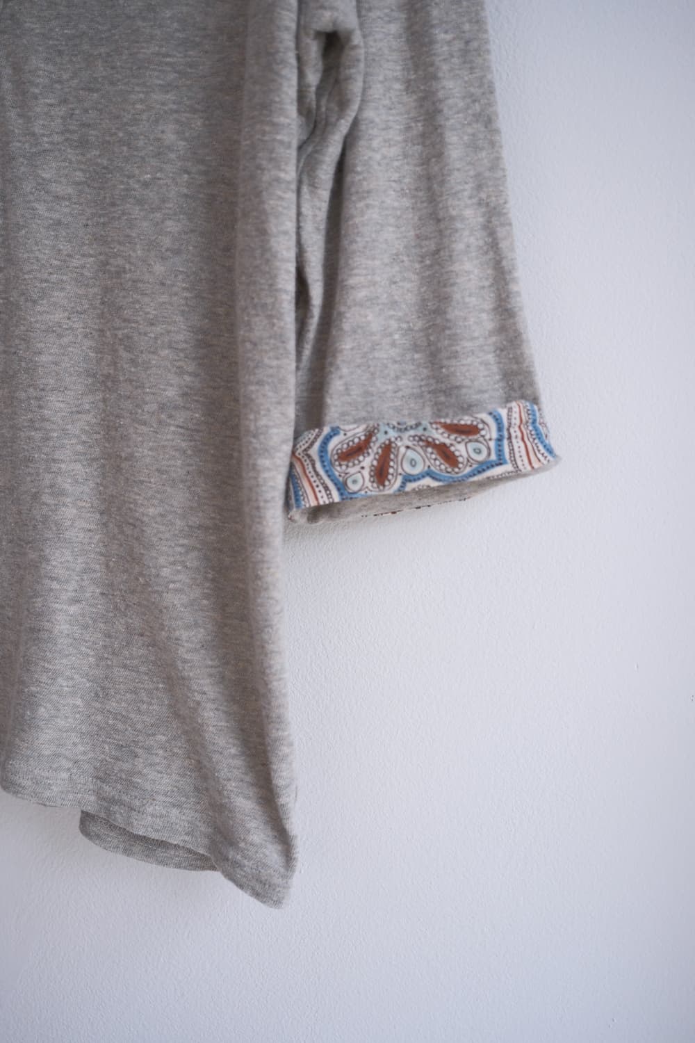 Paisley lining Henley neck top 상품이미지7