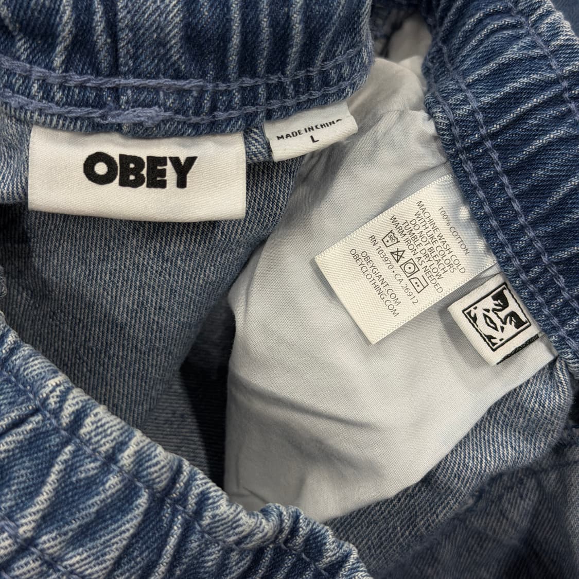OBEY 오베이 이지 밴딩 데님 팬츠 바지 L 상품이미지3
