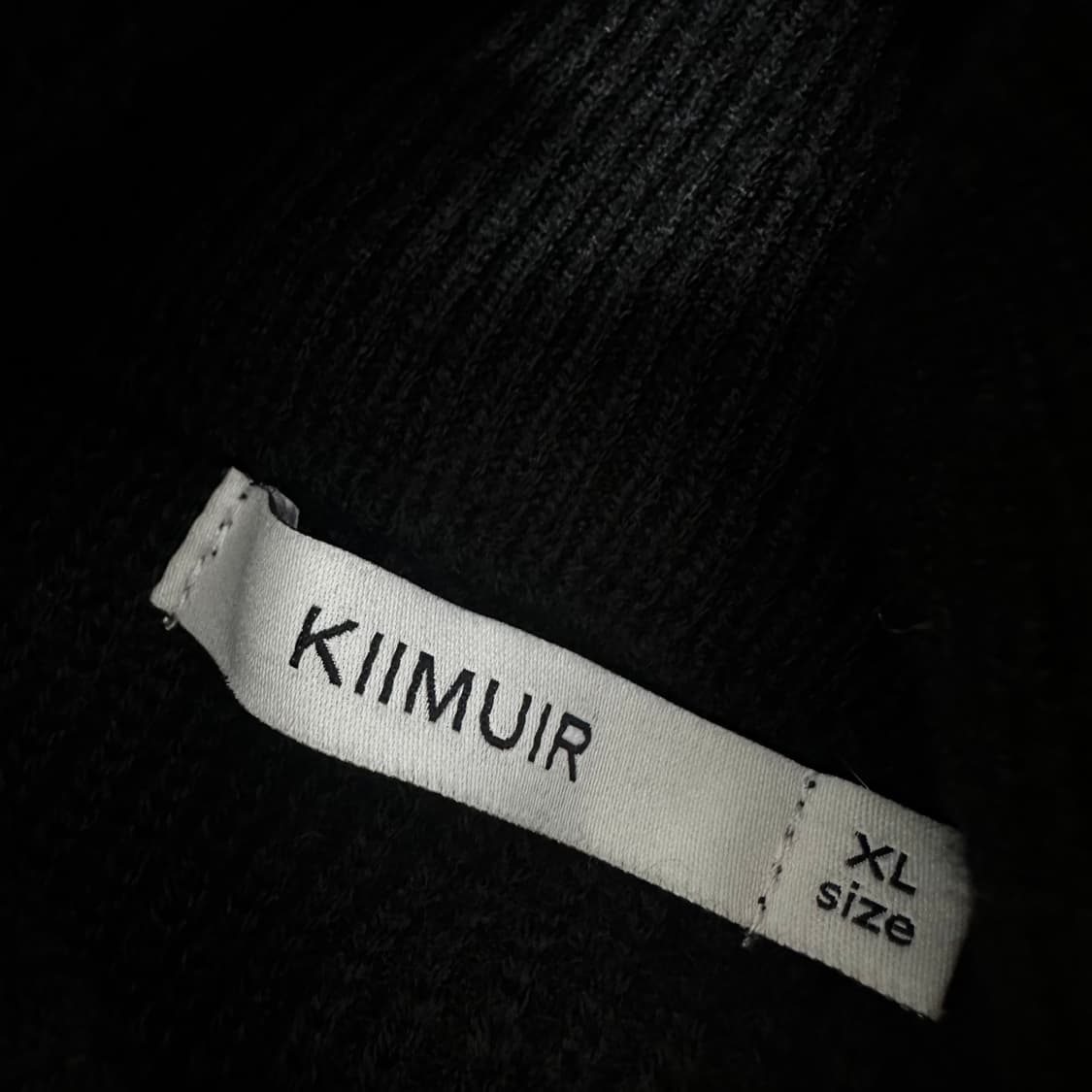 KIIMUIR 키뮤어 니트 집업 가디건 블랙 XL 상품이미지3