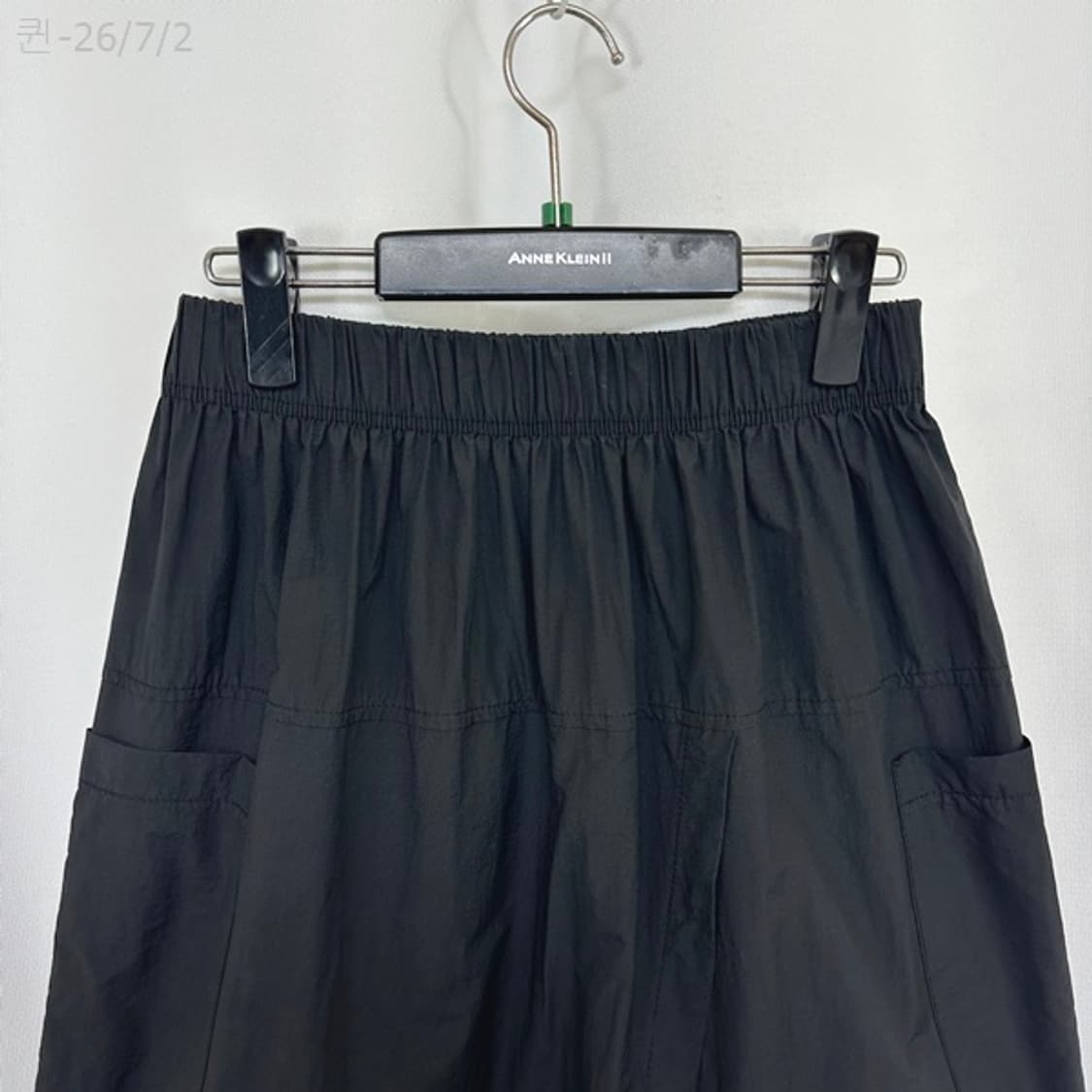 CMCUBE 여자 밴딩 통넓은 나일론바지 검정 FREE /퀸 상품이미지2