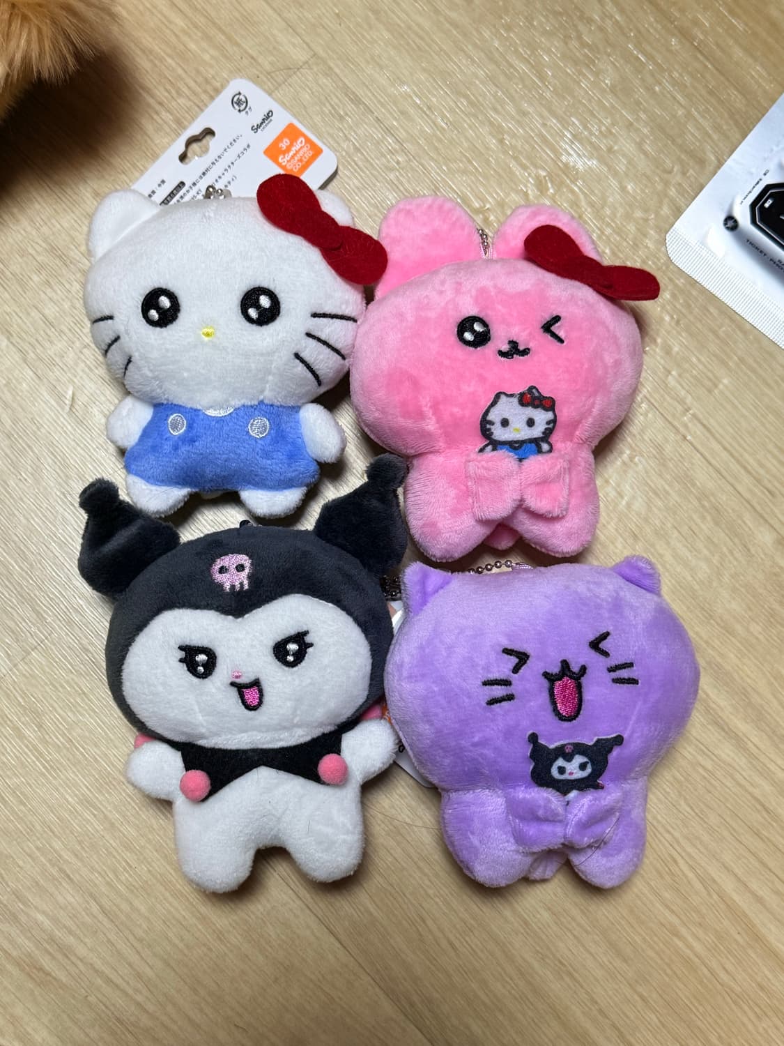 최고심 x 산리오 키티 쿠로미 마스코트 인형 키링 상품이미지1