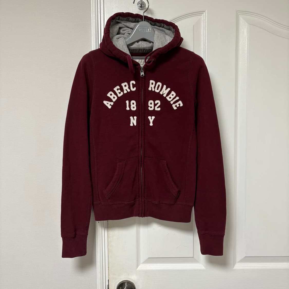 아베크롬비 버건디 후드집업 S 상품이미지1