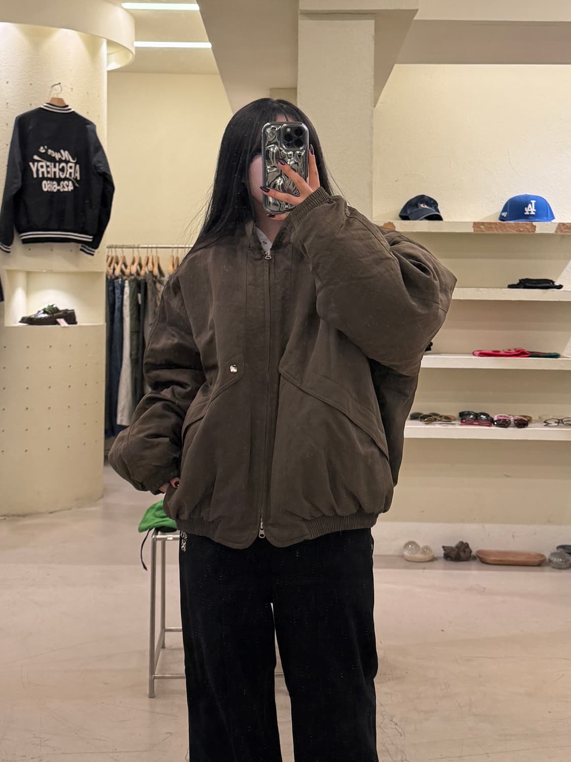 IEY 브라운 패딩 블루종 자켓 U1096 상품이미지1