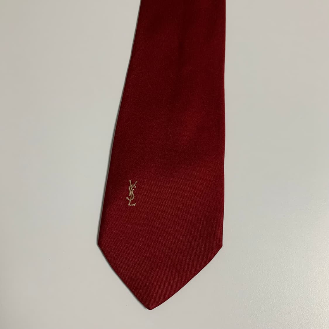 입생로랑(YSL) 심플로고 100실크 명품넥타이 레드컬러 A+등급 상품이미지10