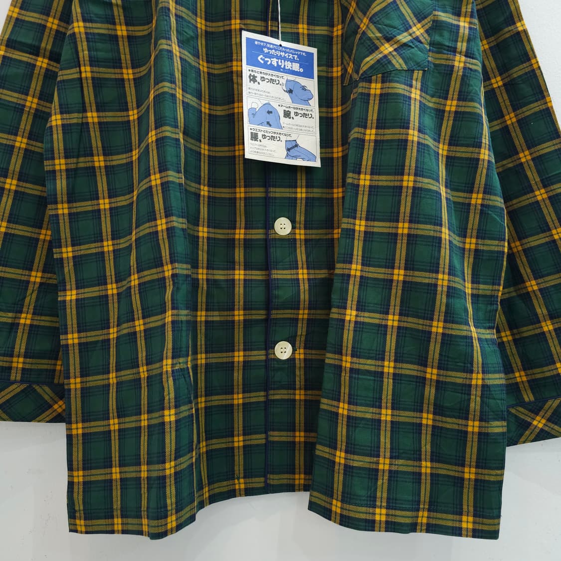 JPN 아놀드파마 그린체크 파자마세트 상품이미지5