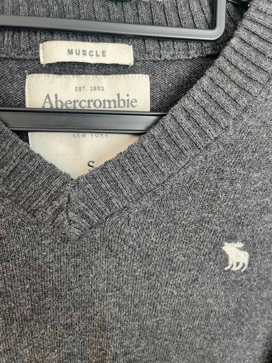 아베크롬비 화이트 순록 니트 [S] 상품이미지4
