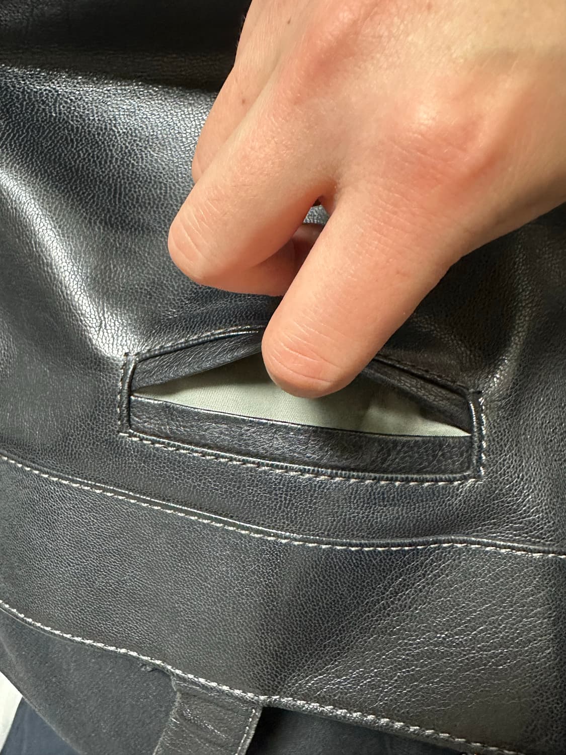 MARGARET HOWELL 마가렛호웰 레더 토트백 블랙 상품이미지4