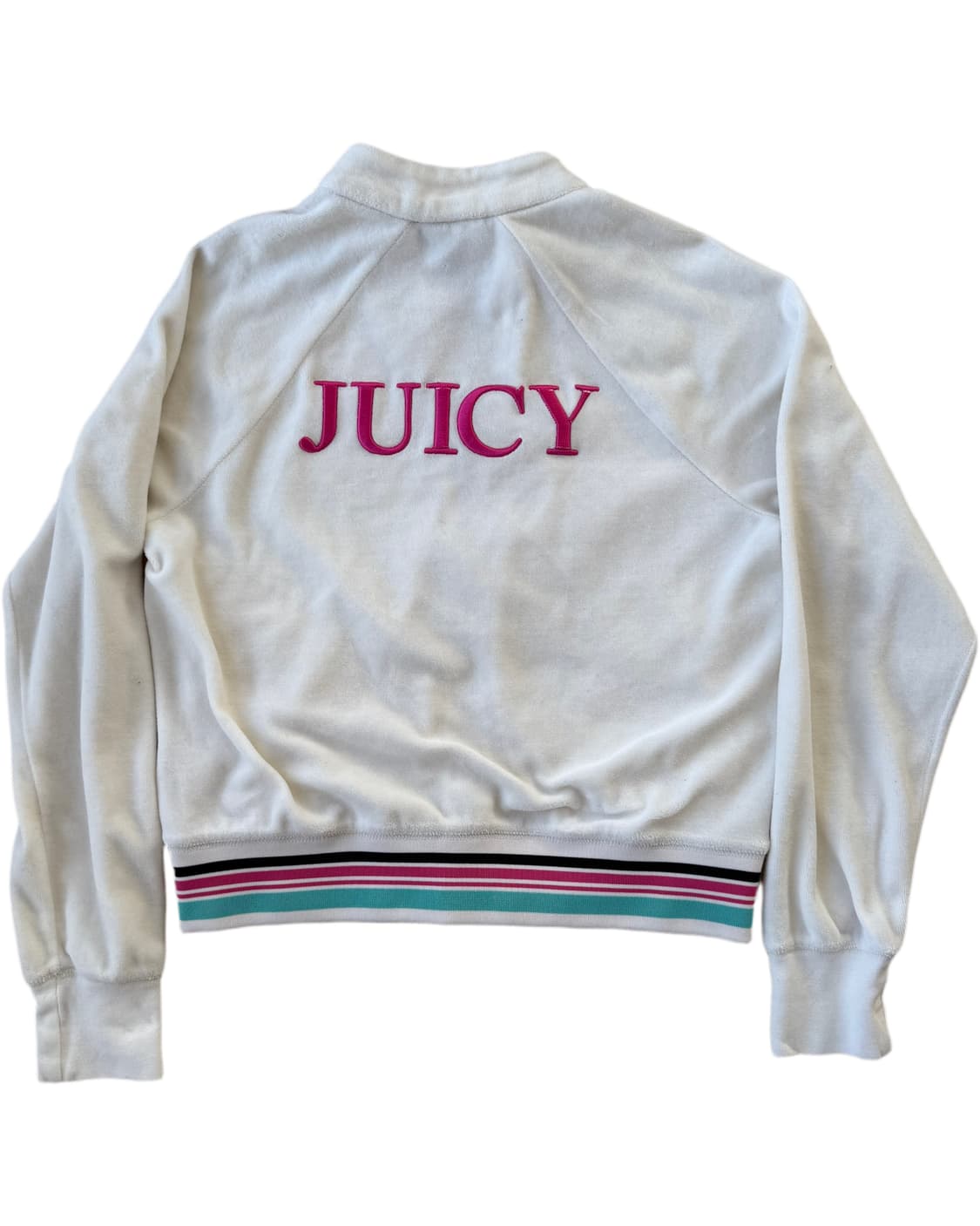 쥬시꾸뛰르 블랙라벨 테리 화이트 집업 갸루템 상품이미지1