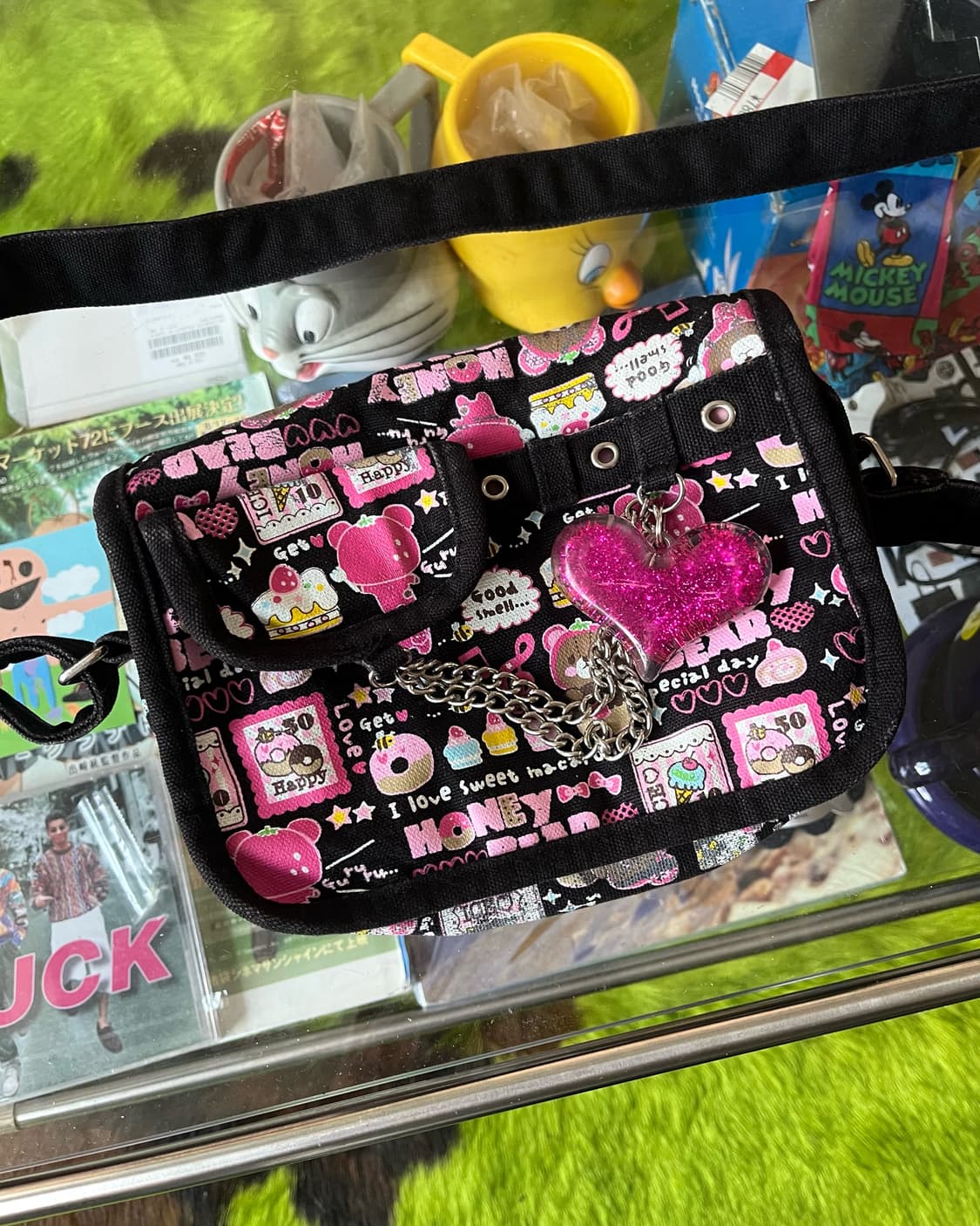 Jpn Vintage GAL Heart Chain Hip Sack 상품이미지4