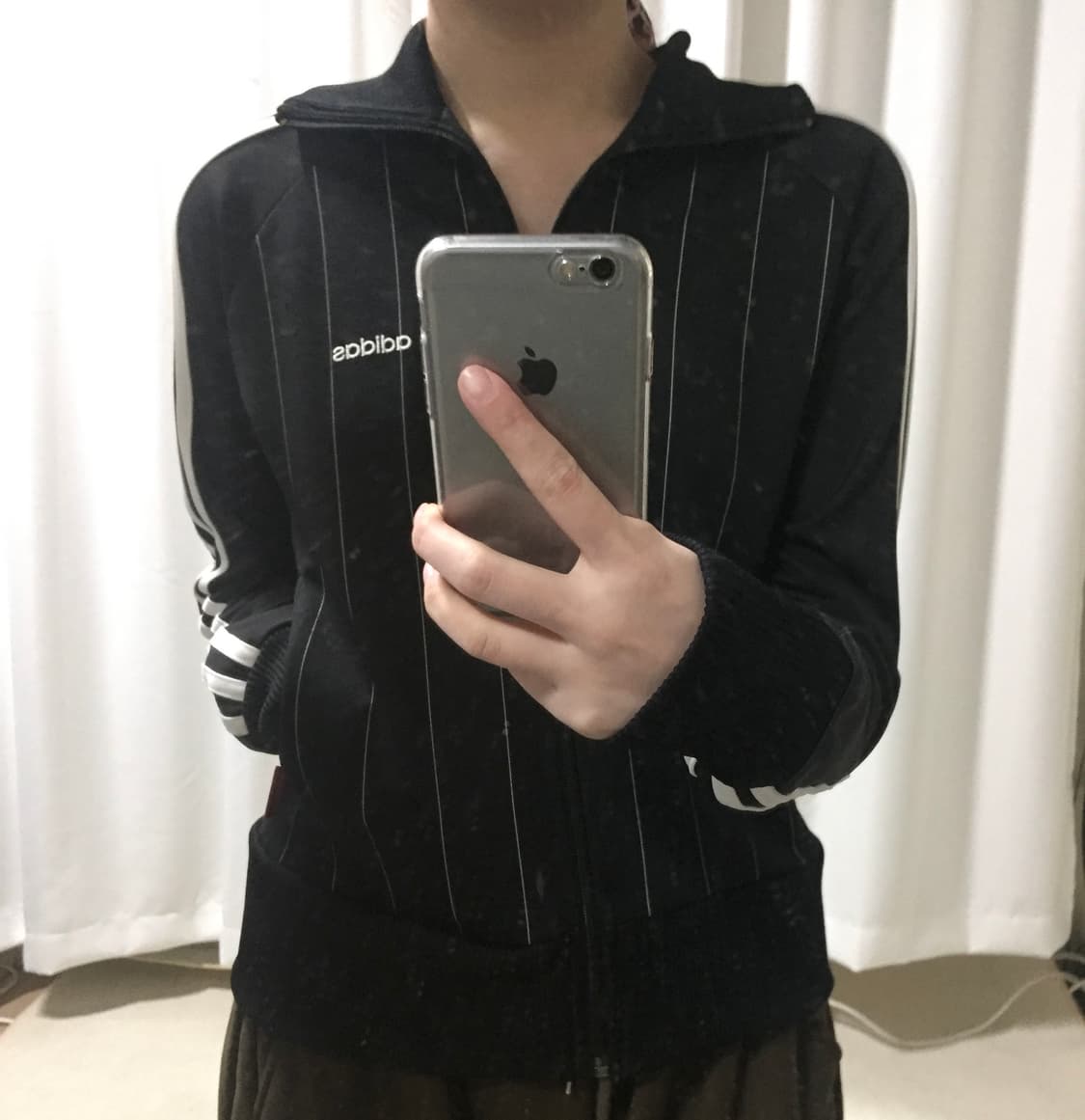 아디디스 블랙 스트라이프 져지 트랙탑 90 상품이미지1