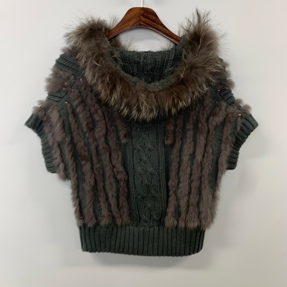 Vintage 빈티지 니트 퍼 조끼 상품이미지3