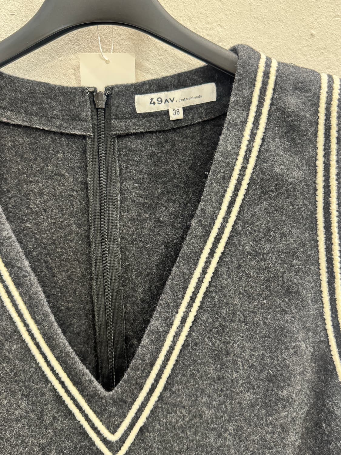 vintage V파이핑 미니멀 원피스 상품이미지2