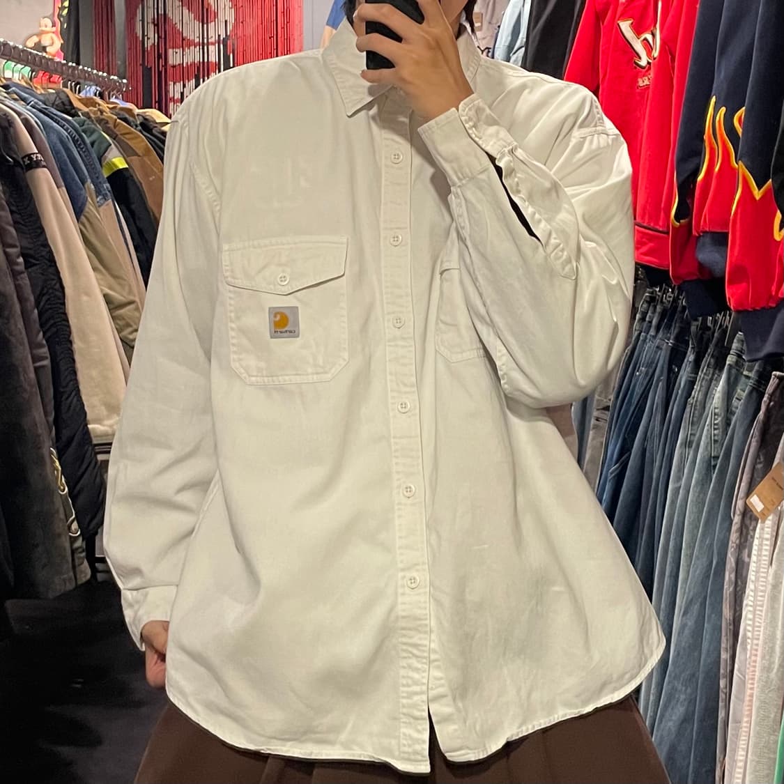 [IM] carhartt 칼하트 화이트 긴팔셔츠 상품이미지2