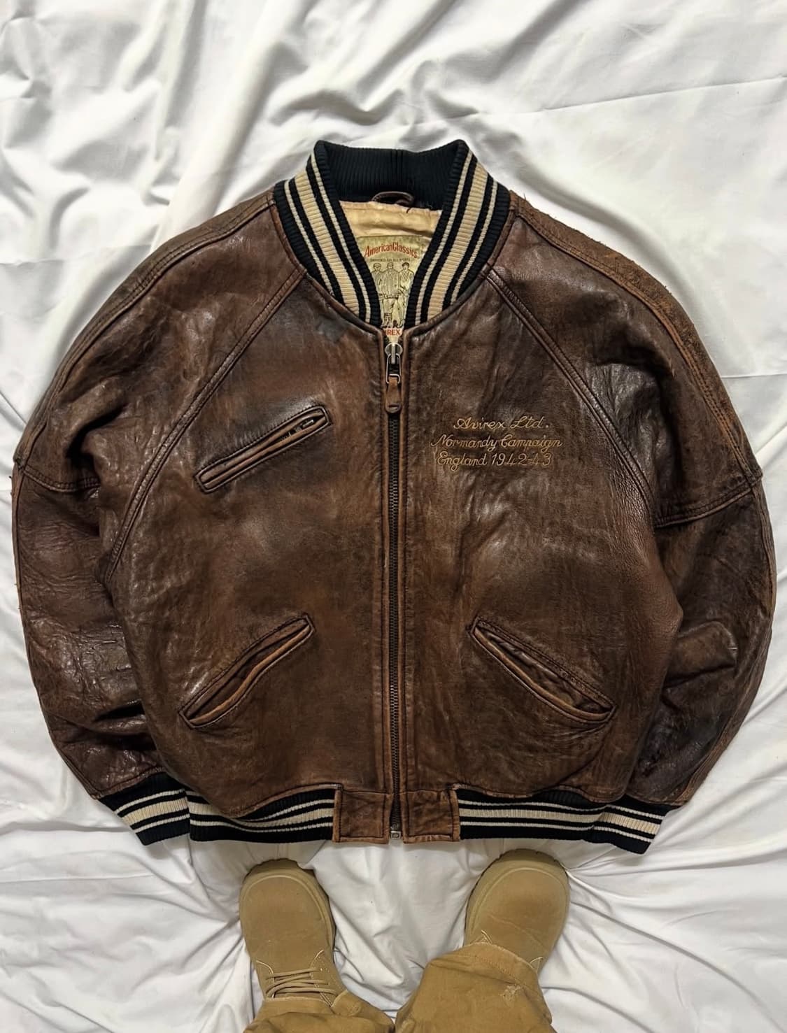 아비렉스 아이콘 가죽자켓 상품이미지2